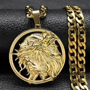 Cadena Para Hombre Stainless Steel Regalos Cumpleaños Hombres Corona De Espinas - Picture 1 of 12
