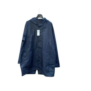 Stylish Hooded Raincoat Waterproof Jacket Outdoor Gear Zip-Up Navy Blue - Picture 1 of 4
