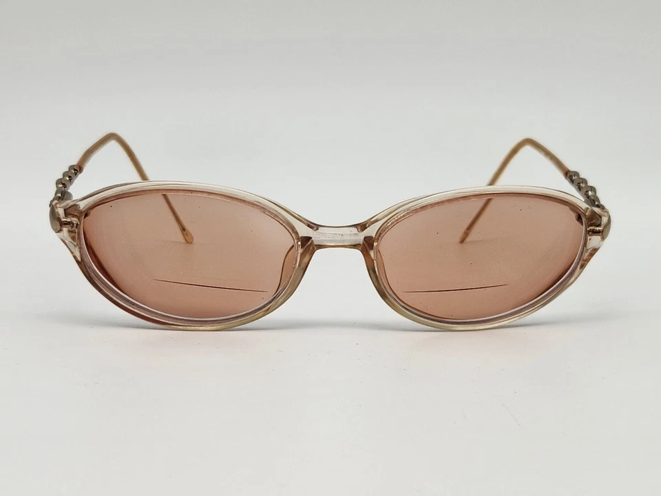 Anteojos Sophia Loren Zyloware 330 marco dorado para mujer marrón medio borde ovalado pequeño Foto 1 de 4
