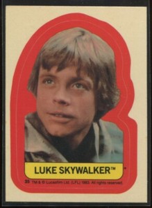 1983 Topps Star Wars Return of the Jedi Series 2 Luke Skywalker Sticker *27713*