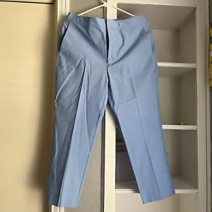 New Zara Women’s Straight Leg Pants, Trousers Size Medium Color Baby Blue - Picture 1 of 24