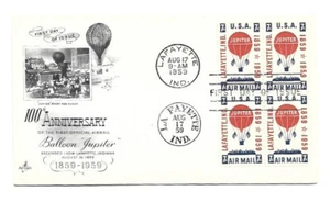 Globo C54 Jupiter ArtCraft bloque de 4 FDC - Imagen 1 de 1