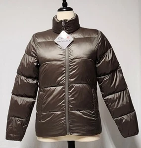 32 Degrees $99 Women's HeatKeep Nano Short Puffer Jacket, Size M Forestwood - Picture 1 of 8