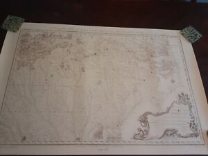 Vtg 1966 ~ Collet 1770  North Carolina Survey Map W.P. Cumming Map Plate VII