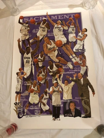 SACRAMENTO KINGS Season Ticket Holder Litho Poster Artist Signed 2006  24 x 36 Cover