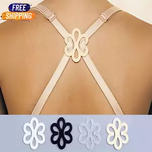 Anti-Slip Bra Strap Clips-4pcs Flower-Shaped Invisible–Ideal for Sports, Trave - Picture 1 of 5