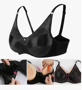 Pocket Bra For Silicone Breast Forms Enhancers Mastectomy Fake Breast Prosthesis - Picture 1 of 12