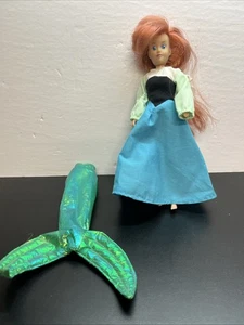 Tonka Disney Princess 1991 Little Mermaid Ariel Doll Dress and Tail Fin R5 - Picture 1 of 6