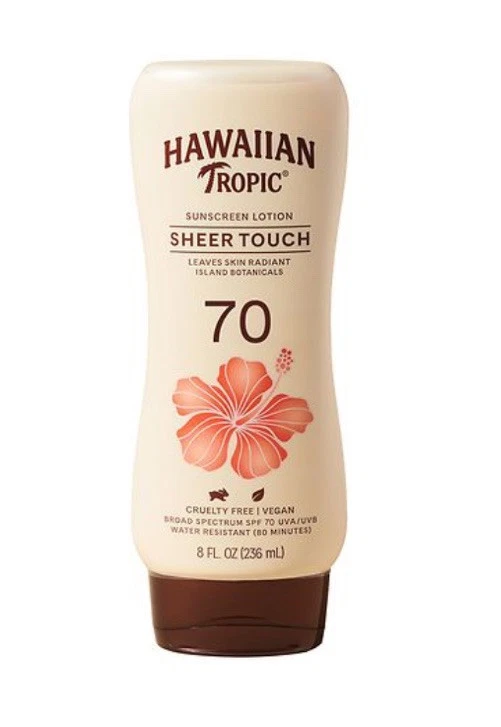 Hawaii Tropic.  Sheer Touch, loción de protección solar, FPS 15, 8 fl oz Foto 1 de 4