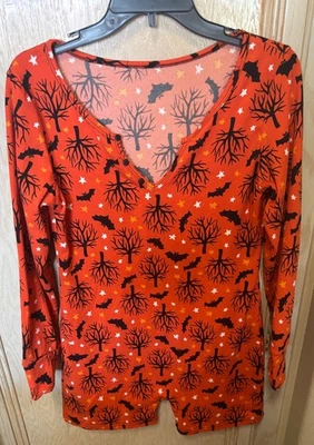 Halloween Naranja Mameluco Pantalones Cortos Mono Una Pieza Mujer Manga Larga Med? Foto 1 de 4