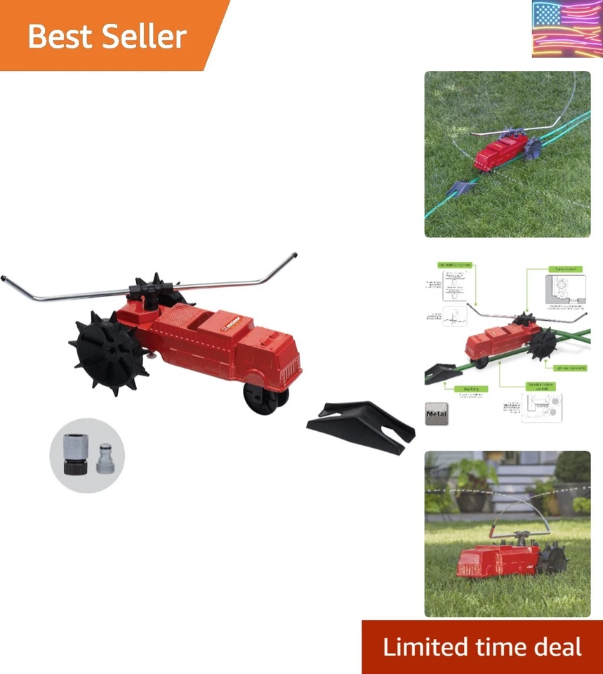 Aspersor de viaje de apagado automático con conexiones rápidas para grandes yardas Foto 1 de 4