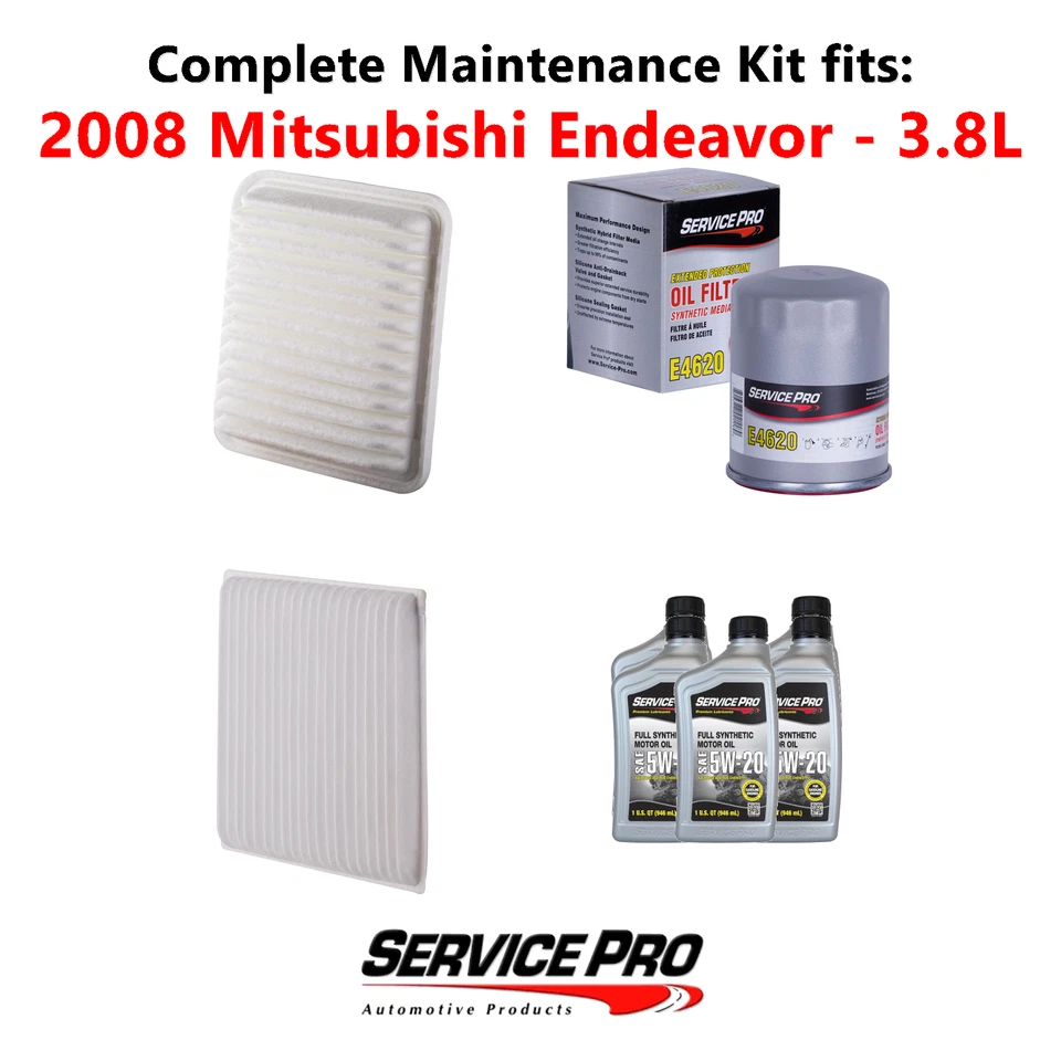 2008 Mitsubishi Endeavor 3.8L Complete Air, Oil & Cabin Filter Kit (5W-20) - Image 1 of 4