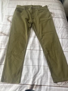 Neu mit Etikett Brooks Brothers olivfarbene Hose Baumwolle & Elasthan 38 x 30 einfache Passform - Bild 1 von 9