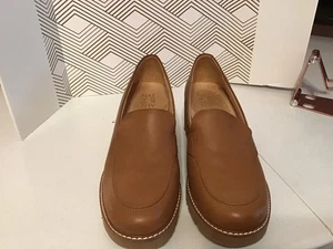 Naturalizer Women’s Cabaret Slip On Chunky Loafers Cognac Size 8.5 M - Picture 1 of 5