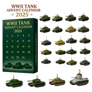 WWII Tank Advent Calendars 2025 - 24 IconicTanks Pendant 2D Acrylic Flat Model - Picture 1 of 10