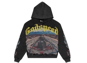 Godspeed Hoodie Long Lonely Road Mens BLACK WASH LONG LONELY ROAD-HOODIE Size L - Picture 1 of 3