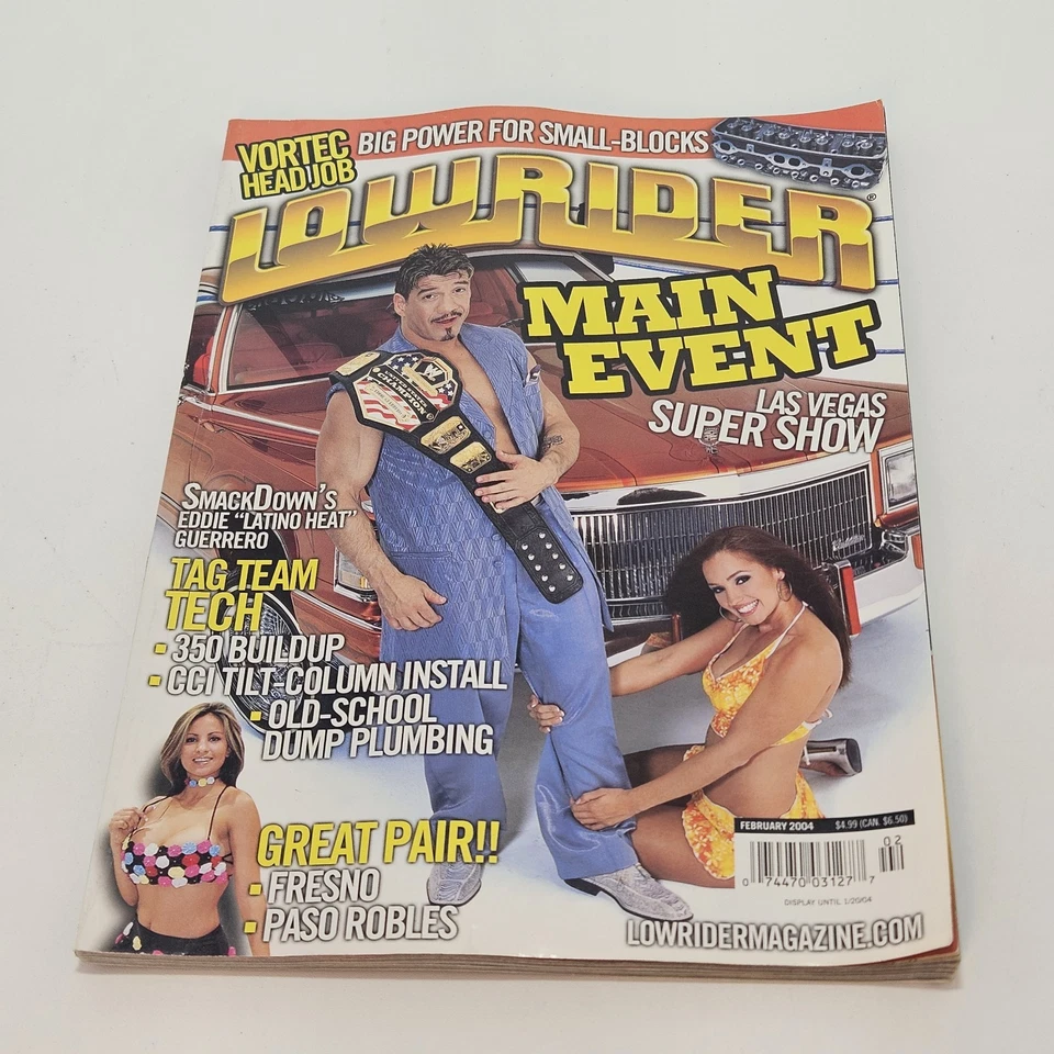 Rare Lowrider Magazine February 2004 Eddie Guerrero Front Cover Foto 1 de 4
