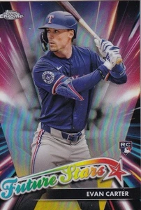 2024 TOPPS CHROME FUTURE STARS EVAN CARTER RC TEXAS RANGERS - Picture 1 of 1