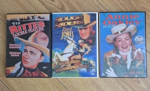 Tex Ritter + Rough Riders Buck Jones + Annie Oakley Western DVD Lot VCI Classic - Picture 1 of 19