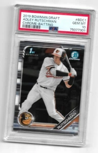 2019 BOWMAN CHROME BATTING DRAFT ADLEY RUTSCHMAN PSA 10 #BDC1 ROOKIE RC - Picture 1 of 1
