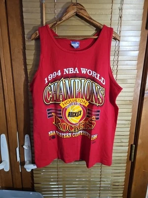 Camiseta sin mangas grande vintage de los 90 1994 de los Houston Rockets de las Finales de la NBA para hombre  Foto 1 de 4
