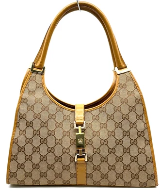Auth GUCCI Jackie GG Canvas Leather Beige 002.1067 1705 Shoulder Bag NS110782 - Image 1 of 4