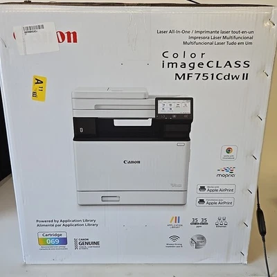 Canon Color imageCLASS MF751Cdw II Wireless Duplex Laser Printer Scanner Copier - Image 1 of 2