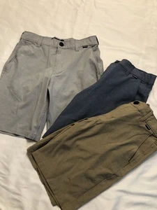 LOT OF 3 Hurley Youth Hybrid Shorts Boys Adjustable waist Size Medium (10-12) - Picture 1 of 11