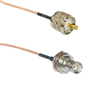 RG316 PL259 UHF Male to BNC FEMALE BIG BULKHEAD RF Cable Rapid-SHIP LOT - Picture 1 of 1