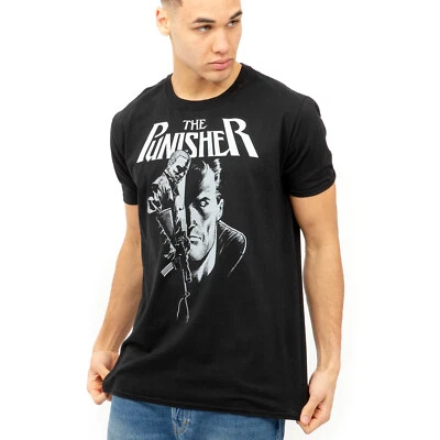 Camiseta Oficial Marvel para Hombre The Punisher Rifle Negra S-XXL - Imagen 1 de 4