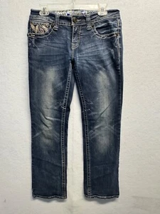 Adiktd Womens Distressed Embellished Jeans Size 6/W28 Regular Fit - Picture 1 of 15