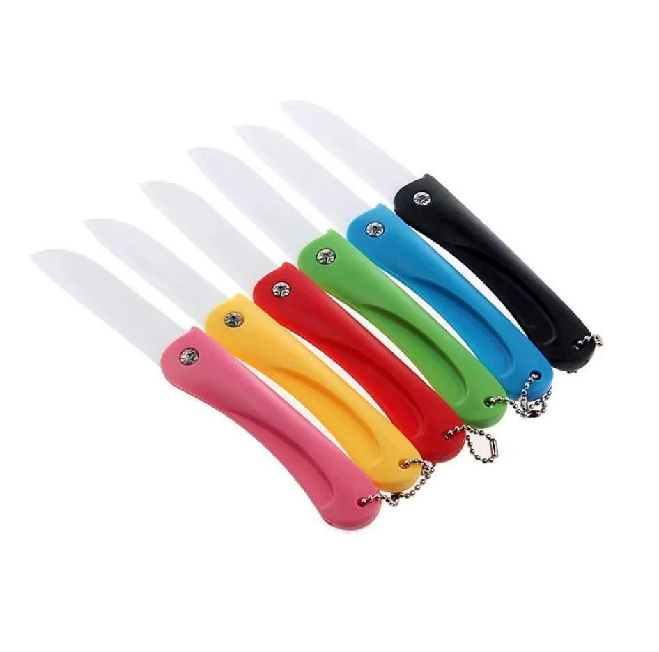 NEW Ceramic Blade Fruit Paring Folding Knife 7.5" open 4.33 closed PICK COLOR - Image 1 of 1