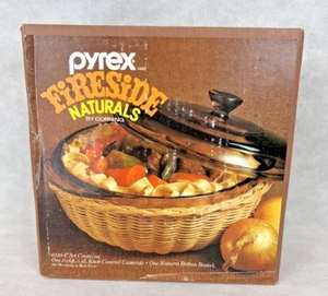 Pyrex Fireside Naturals by Corning 1 1/2 Qt Knob Covered Casserole NEW in Box - Picture 1 of 6