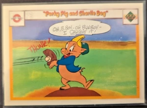 1990 Upper Deck Looney Tunes Comic Ball - #73/88 Porky Pig and Charlie Dog - Bild 1 von 2