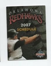 2007 OKLAHOMA REDHAWKS POCKET SCHEDULE 