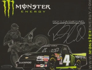 2010 Ricky Carmichael Monster Chevy Silverado NASCAR CWTS Hero Card - Bild 1 von 2
