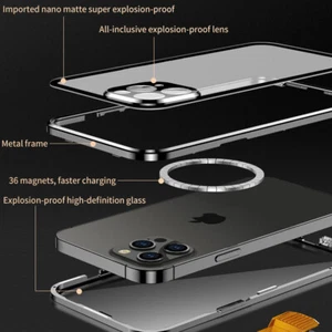 Magnetic Case Cover For iPhone 15 14 13 12 11 Pro Max Privacy Anti Peeping - Zdjęcie 1 z 13