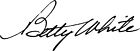 Betty White Autograph Signature Vinyl Decal Bumper Sticker Golden Girls
