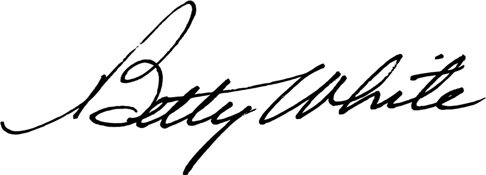 Betty White Autograph Signature VINYL DECAL Bumper Sticker Golden Girls