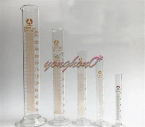 5PCs graduated cylinder measuring 5ml/10ml/25ml/50ml/100ml lab glass total #A6-3 - Bild 1 von 4