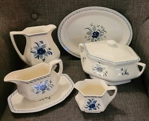 ADAMS BALTIC DINNER SERVING SET - TUREEN GRAVY PLATTER & JUGS - Picture 1 of 5