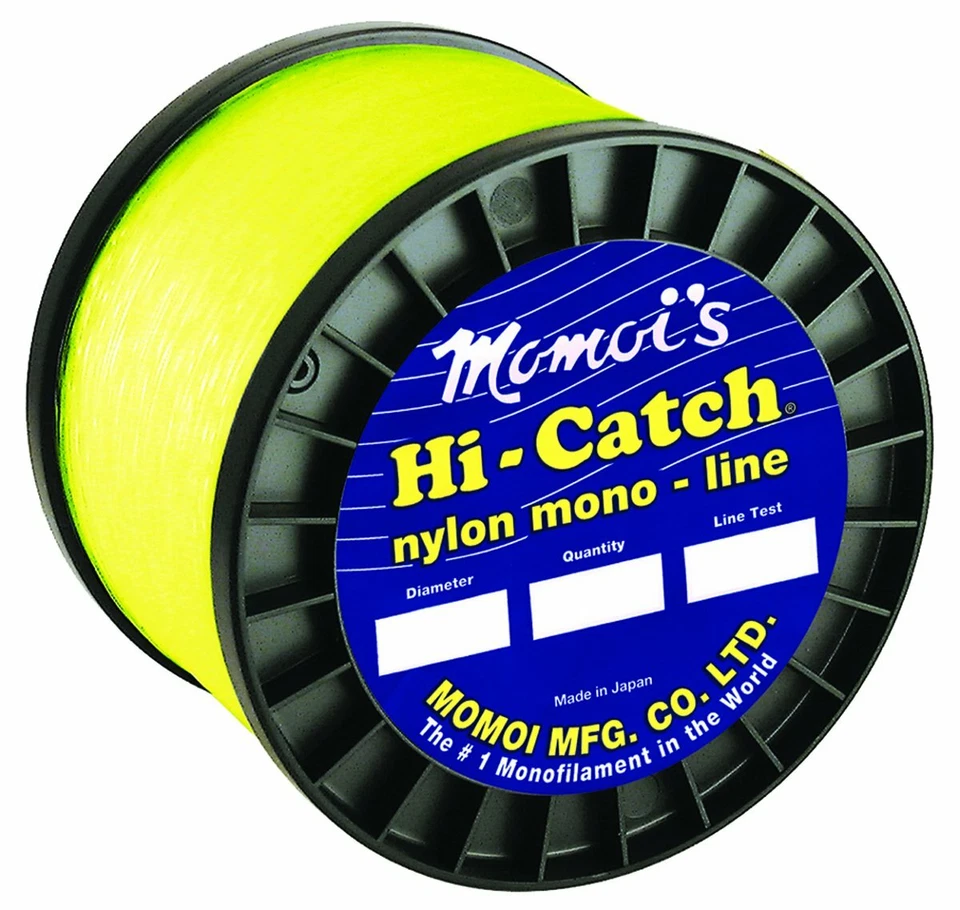 Momoi Hi-Catch Monofilament Fishing Line - 50 Lb Test -1120 Yards - Flo. Yellow