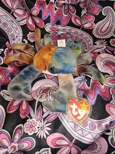 CLAUDE il granchio ✨️ MWNMT vicino alla menta ✨️ VTG nuovo originale TY Beanie bambino peluche 1996 - Foto 1 di 5