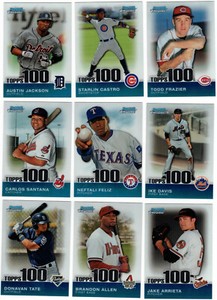 2010 Bowman Chrome Topps 100 Top Prospects /999 You Pick Finish Your Set