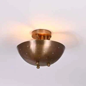 12" Brass Pendant Flush Mount Ambient Lamp Wall Light Cute light Chandelier - Picture 1 of 5