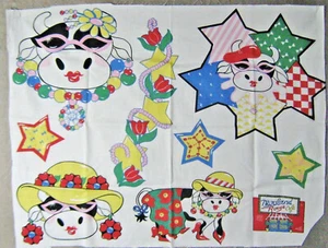GLAMOR COWS & STARS Motifs for Fusible Appliques - Picture 1 of 7