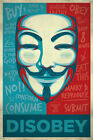 Disobey - Mask - Fun - Poster Druck - Gre 61x91,5 cm