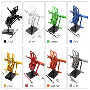 Adjustable Rearsets Footpegs Foot Rest Pegs For Ninja 650R NINJA300R ZX10R ZX6R - Bild 1 von 22