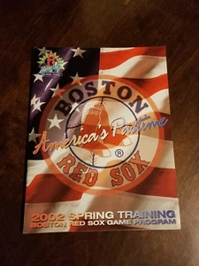 2002 BOSTON RED SOX Spring Training Program PEDRO MARTINEZ NOMAR GARCIAPARRA - Picture 1 of 2