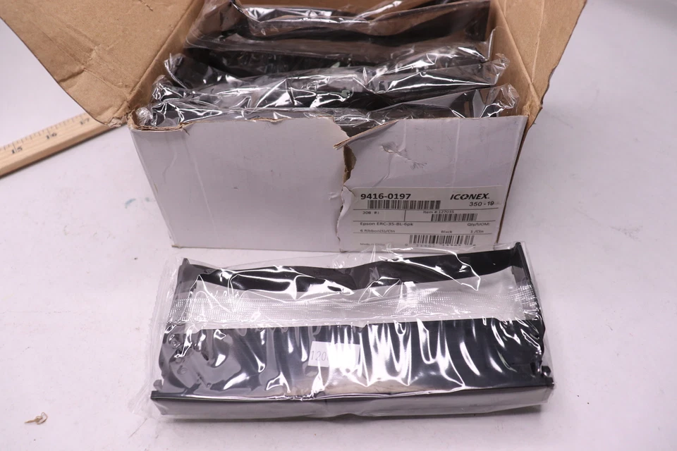 (6-Pk) NCR Cassette Ink Ribbon Black for Epson, IBM, Nikko, Siemens 9416-0197 - Image 1 of 1